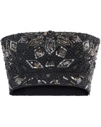 Roberto Cavalli - Sequin Embroidered Crop Top - Lyst