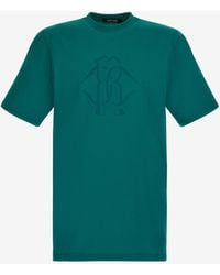 Roberto Cavalli - T-Shirt With Embroidered Monogram Rc - Lyst
