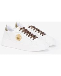 Roberto Cavalli - Sneaker With Leopard Print And Rc Monogram - Lyst