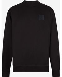 Roberto Cavalli - Sweatshirt With Tonal Logo Patch - Lyst