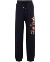 Roberto Cavalli Trouser in White for Men Slacks and Chinos Casual trousers and trousers Mens Clothing Trousers 