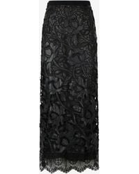 Roberto Cavalli - Gonna Lunga Con Motivo Floreale All Over - Lyst