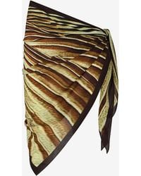 Roberto Cavalli - Silk Pareo With Iside Print - Lyst