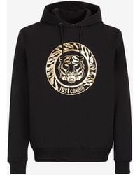 Roberto Cavalli - Just Cavalli Tiger And Logo-Print Hoodie - Lyst