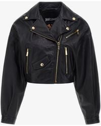 Roberto Cavalli - Just Cavalli Leather Bomber Jacket - Lyst