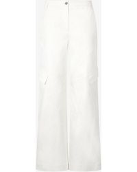 Roberto Cavalli - Stretch Cotton Pants With Python Print - Lyst