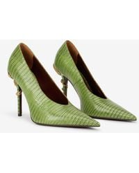 Roberto Cavalli - Leather Pumps With Snake Detail - Lyst