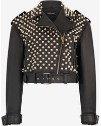 Roberto Cavalli - Leather Bomber Jacket - Lyst