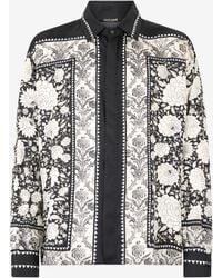 Roberto Cavalli - Silk Shirt With Floral Print - Lyst