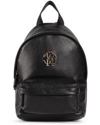 Roberto Cavalli Mirror Snake Leather Backpack - Black
