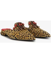 Roberto Cavalli - Mules With Logo And Stones - Lyst