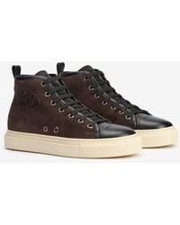 Roberto Cavalli - High-Top Sneakers Chocolate With Rc Monogram - Lyst