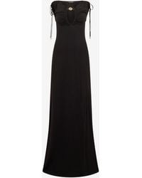 Roberto Cavalli - Maxi Dress With Mirror Snake Detail - Lyst
