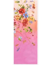 Roberto Cavalli - Silk Stole With Miami Flowers Print - Lyst