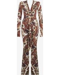 Roberto Cavalli - Mini Butterfly Print Jumpsuit - Lyst