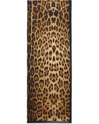 Roberto Cavalli - Silk Scarf With Jaguar Skin Print - Lyst