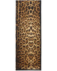 Roberto Cavalli - Fular De Seda Con Estampado Jaguar Skin - Lyst