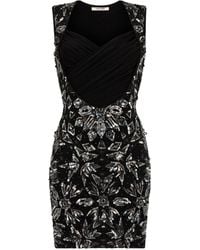 Roberto Cavalli - Floral Bead-Embellished Mini Dress - Lyst