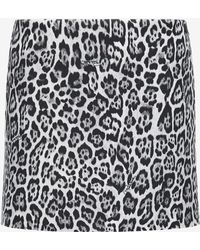 Roberto Cavalli - Miniskirt With Leopard Print - Lyst