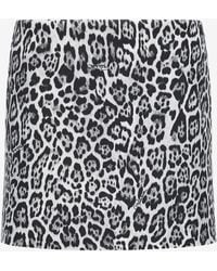 Roberto Cavalli - Minigonna Con Stampa Leopard - Lyst