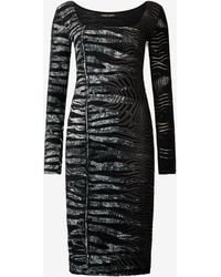 Roberto Cavalli - Dress With Tiger Skin And Zebra Motif - Lyst