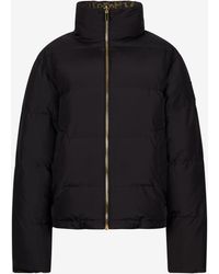 Roberto Cavalli - Leopard Jacquard Print Reversible Puffer Jacket - Lyst
