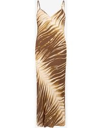 Roberto Cavalli - Natural Barb Print Dress - Lyst