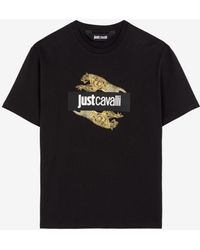Roberto Cavalli - Just Cavalli Jaguar-print Cotton T-shirt - Lyst