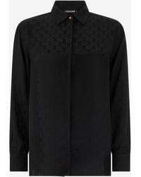 Roberto Cavalli - Silk Blend Shirt With Monogram Rc - Lyst
