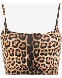 Roberto Cavalli - Crop Top Con Stampa Jaguar - Lyst