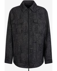 Roberto Cavalli - Surchemise En Coton Et Laine Avec Zip - Lyst