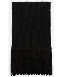 Roberto Cavalli - Ribbed-Knit Wool Scarf - Lyst