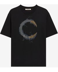 Roberto Cavalli - Crystal-embellished C Logo Cotton T-shirt - Lyst