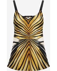Roberto Cavalli - Ray Of Print Silk Top - Lyst
