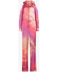 Roberto Cavalli - Tie-Dye Drawstring Jumpsuit - Lyst