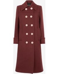 Roberto Cavalli - Double-Breasted Wool Coat - Lyst