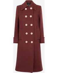 Roberto Cavalli - Double-Breasted Wool Coat - Lyst