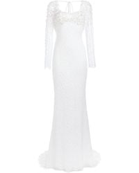 Roberto Cavalli - Long Sleeve Lace Bridal Gown - Lyst