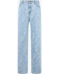 Roberto Cavalli - Wide-Leg Denim Trousers - Lyst