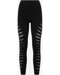 Roberto Cavalli - Perforated Python Pattern Leggings - Lyst