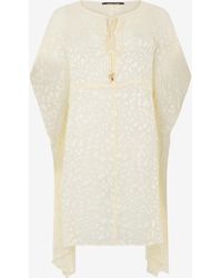 Roberto Cavalli - Ivory Tone-On-Tone Leopard Print Kaftan - Lyst