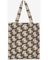 Roberto Cavalli - Shopper Bag With Mirror Snake Monogram - Lyst