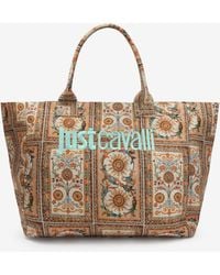 Roberto Cavalli - Shopping Bag With Persian Tarot Print - Lyst