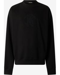Roberto Cavalli - Sweat-Shirt Avec Broderie Monogramme Mirror Snake - Lyst