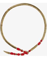 Roberto Cavalli - Rigid Necklace With Snake And Decoration - Lyst
