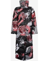 Roberto Cavalli - Down Jacket With All-Over Print And Removable Lower Insert - Lyst