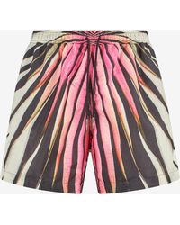 Roberto Cavalli - Ray Of Print Nylon Sea Shorts - Lyst