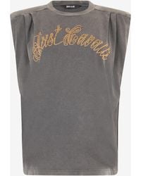 Roberto Cavalli - Cotton Top With Front Logo - Lyst