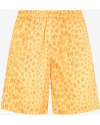 Roberto Cavalli - The Jaguar Kiss Print Bermuda Swim Shorts - Lyst