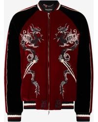 Roberto Cavalli - Bomber Jacket With Dragons - Lyst